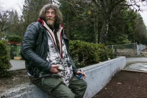 Harvey Clause plays some music on a nearby speaker, found in a dumpster from back in his binning days. In a past life, Clause was a DJ, playing music on the radio and at private functions, and his love of music is immediately noticeable on this early Wedne